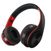 SoundMax Wireless Headphones in black and red design with cushioned ear pads for comfort and immersive sound quality.