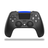 TurboSync Wireless Gamepad in black and white design showcasing sleek gaming controller features.