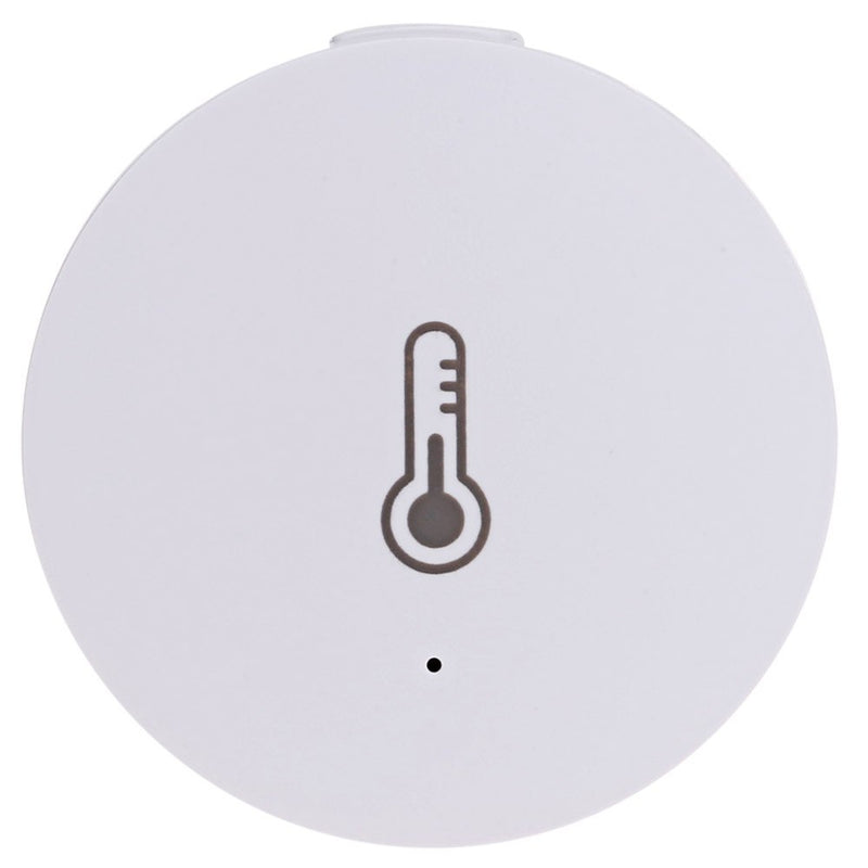 ClimateSense Smart Sensor front view showing temperature icon for wireless monitoring of climate.