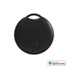 TrackMate Smart Finder – Real Time Bluetooth GPS Tracker for keys, bags, and wallets in sleek black design.
